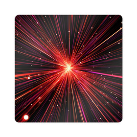 Магнит виниловый Квадрат с принтом Рождение Сверхновой в Санкт-Петербурге, полимерный материал с магнитным слоем | размер 9*9 см, закругленные углы | Тематика изображения на принте: бесконечность | взрыв | вселенная | галактика | движение | звезда | звездная | звезды | искры | космический | космос | линии | материя | неоновый | нло | ночь | огни | огонь | оптические | петарда
