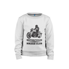 Детский свитшот хлопок с принтом Biker (Z) в Санкт-Петербурге, 100% хлопок | круглый вырез горловины, эластичные манжеты, пояс и воротник | 2020 | auto | bike | enduro | ktm | moto | motorcycle | rider | sport | авто | автомобиль | автомобильные | байк | бренд | ктм | марка | машины | мото | мотоциклы | спорт