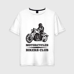 Женская футболка хлопок Oversize с принтом Biker (Z) в Санкт-Петербурге, 100% хлопок | свободный крой, круглый ворот, спущенный рукав, длина до линии бедер
 | 2020 | auto | bike | enduro | ktm | moto | motorcycle | rider | sport | авто | автомобиль | автомобильные | байк | бренд | ктм | марка | машины | мото | мотоциклы | спорт
