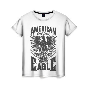 Женская футболка 3D с принтом Американский орел (Z) в Санкт-Петербурге, 100% полиэфир ( синтетическое хлопкоподобное полотно) | прямой крой, круглый вырез горловины, длина до линии бедер | aa | american | the united states of america | usa | аа | америка | американский орел | герб | орел | соединённые штаты америки | сша