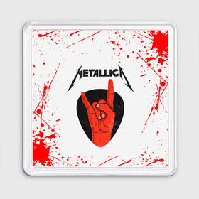 Магнит 55*55 с принтом METALLICA (Z) в Санкт-Петербурге, Пластик | Размер: 65*65 мм; Размер печати: 55*55 мм | Тематика изображения на принте: kurt kobein | metallica | rock | курт кобейн | металика | металлика | рок | супер звезда