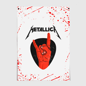 Постер с принтом METALLICA (Z) в Санкт-Петербурге, 100% бумага
 | бумага, плотность 150 мг. Матовая, но за счет высокого коэффициента гладкости имеет небольшой блеск и дает на свету блики, но в отличии от глянцевой бумаги не покрыта лаком | kurt kobein | metallica | rock | курт кобейн | металика | металлика | рок | супер звезда