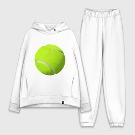 Женский костюм хлопок Oversize с принтом Теннис в Санкт-Петербурге,  |  | exclusive merch | большой | игра | мяч | спорт | теннис