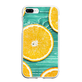 Чехол для iPhone 7/8 Plus матовый с принтом Апельсины в Санкт-Петербурге, Силикон | Область печати: задняя сторона чехла, без боковых панелей | апельсин | дерево | лето | фрукты