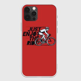 Чехол для iPhone 12 Pro Max с принтом Just Enjoy the Ride (Z) в Санкт-Петербурге, Силикон |  | Тематика изображения на принте: bicycle | bicyclist | bike | biker | bmx | cycle | rider | байкер | бмх | вело | велогонщик | велосепедист | велосипед | велоспорт | гонщик
