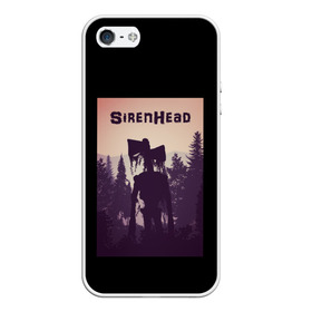Чехол для iPhone 5/5S матовый с принтом Siren Head (сиреноголовый) в Санкт-Петербурге, Силикон | Область печати: задняя сторона чехла, без боковых панелей | 