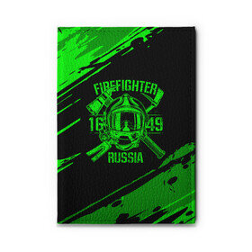 Обложка для автодокументов с принтом FIREFIGHTER 1649 RUSSIA в Санкт-Петербурге, натуральная кожа |  размер 19,9*13 см; внутри 4 больших “конверта” для документов и один маленький отдел — туда идеально встанут права | 112 | firefighter | багор | герб | гкчс | зеленая | знак | лого | логотип | мчс | мчсник | пожарная охрана | пожарник | пожарный | пч | россии | рф | серая | символ | служба | спасатель | спасения | топор | флаг
