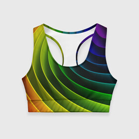 Женский спортивный топ 3D с принтом Color в Санкт-Петербурге, 82% полиэстер, 18% спандекс Ткань безопасна для здоровья, позволяет коже дышать, не мнется и не растягивается |  | color | creatiive | desgn | fashion | textures | vanguard | авангард | дизайн | креатив | мода | текстуры | фон | цвет