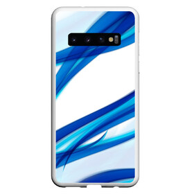 Чехол для Samsung Galaxy S10 с принтом STRIPES BLUE в Санкт-Петербурге, Силикон | Область печати: задняя сторона чехла, без боковых панелей | abstract | abstraction | geometry | line | pattern | psy | абстрактный | абстракция | геометрия | краски | кубики | линии | неоновые | неоновый | психоделика | текстура