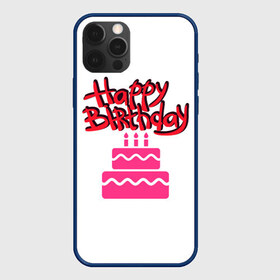 Чехол для iPhone 12 Pro Max с принтом Happy Birth Day в Санкт-Петербурге, Силикон |  | Тематика изображения на принте: happy birth day | день рождения | др | именинник | надпись | праздник | с днем рождения | текст | торт | фраза