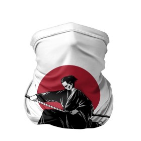 Бандана-труба 3D с принтом Японский самурай (Z) в Санкт-Петербурге, 100% полиэстер, ткань с особыми свойствами — Activecool | плотность 150‒180 г/м2; хорошо тянется, но сохраняет форму | Тематика изображения на принте: japan | ninja | samurai | асихара но накацукуни | буке | воин | вояк | государство япония | мононофу | мститель | мушя | ниндзя | ниппон | нихон | ооясимагуни | сабурай | самурай | слуга | солдат