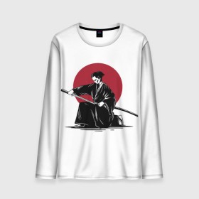 Мужской лонгслив 3D с принтом Японский самурай (Z) в Санкт-Петербурге, 100% полиэстер | длинные рукава, круглый вырез горловины, полуприлегающий силуэт | japan | ninja | samurai | асихара но накацукуни | буке | воин | вояк | государство япония | мононофу | мститель | мушя | ниндзя | ниппон | нихон | ооясимагуни | сабурай | самурай | слуга | солдат