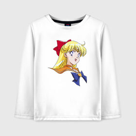 Детский лонгслив хлопок с принтом Sailor Venus в Санкт-Петербурге, 100% хлопок | круглый вырез горловины, полуприлегающий силуэт, длина до линии бедер | anime manga | minako | retro | sailor | sailor moon | sailor v | sailor venus | venus | аниме | вайфу | венера | луна в матроске | манга | минако | отаку | ретро | сейлар | сейлор | сейлор венера | сейлор ви | сейлор мун | сейлр