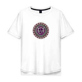 Мужская футболка хлопок Oversize с принтом Ниндзя в Санкт-Петербурге, 100% хлопок | свободный крой, круглый ворот, “спинка” длиннее передней части | знаки | круг | ниндзя | рисунок