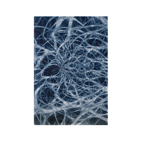 Обложка для паспорта матовая кожа с принтом Нервная система в Санкт-Петербурге, натуральная матовая кожа | размер 19,3 х 13,7 см; прозрачные пластиковые крепления | Тематика изображения на принте: big picture | exclusive merch | картинки | клетки | линии | мозг | нейроны | прикольные | пульс | сеть | текстуры | точки | тренды | узоры