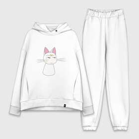 Женский костюм хлопок Oversize с принтом Artemis кот в Санкт-Петербурге,  |  | artemis | cat | kitty | moon | sailor moon | sailormoon | артемис | белая | кот | котик | котэ | кошка | луна | мультяшка | сейлормун | сэйлор мун