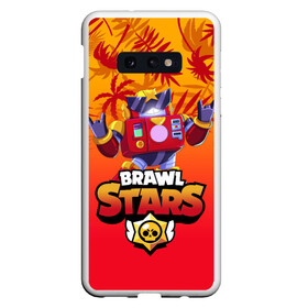 Чехол для Samsung S10E с принтом BRAWL STARS SURGE в Санкт-Петербурге, Силикон | Область печати: задняя сторона чехла, без боковых панелей | brawl stars | crow | gale | leon | leon shark | max | nani | sally leon | shark | sprout | surge | tara | virus 8 bit | werewolf leon | акула | берли | бравл старс | ворон | макс | нани | оборотень