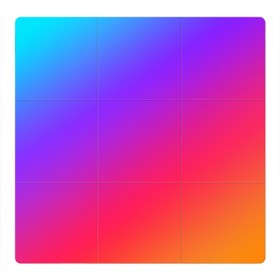 Магнитный плакат 3Х3 с принтом Градиент в Санкт-Петербурге, Полимерный материал с магнитным слоем | 9 деталей размером 9*9 см | Тематика изображения на принте: градиент | оранжевый | розовый | синий | фиолетовый