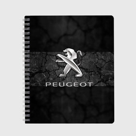 Тетрадь с принтом PEUGEOT в Санкт-Петербурге, 100% бумага | 48 листов, плотность листов — 60 г/м2, плотность картонной обложки — 250 г/м2. Листы скреплены сбоку удобной пружинной спиралью. Уголки страниц и обложки скругленные. Цвет линий — светло-серый
 | Тематика изображения на принте: abstract | auto | brand | car | geometry | peugeot | sport | texture | абстракция | авто | автомобильные | бренд | геометрия | классика | машины | модные | пежо | спорт | стиль | текстура