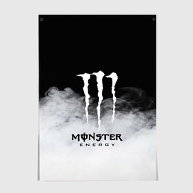 Постер с принтом MONSTER ENERGY BLACK в Санкт-Петербурге, 100% бумага
 | бумага, плотность 150 мг. Матовая, но за счет высокого коэффициента гладкости имеет небольшой блеск и дает на свету блики, но в отличии от глянцевой бумаги не покрыта лаком | brend | green | monster energy | андреналин | бренд | зеленый | логотип | монстр | напиток | энергетик | энергия