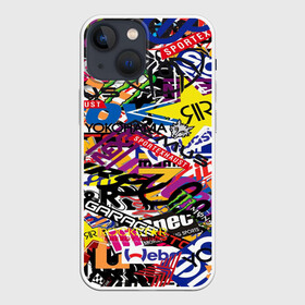 Чехол для iPhone 13 mini с принтом СТИКЕРБОМБИНГ в Санкт-Петербурге,  |  | fashion | sticker bombing | мода | наклейки | стикербомбинг | стикеры | текстура