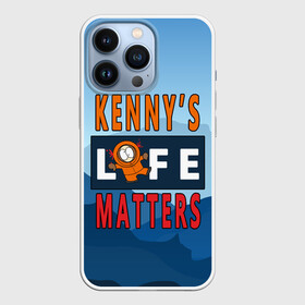 Чехол для iPhone 13 Pro с принтом Kennys LIFE matters в Санкт-Петербурге,  |  | Тематика изображения на принте: kenny | life matters | lives matter | south park | text | жизнь | кенни | маккормик | текст | фразы | южный парк