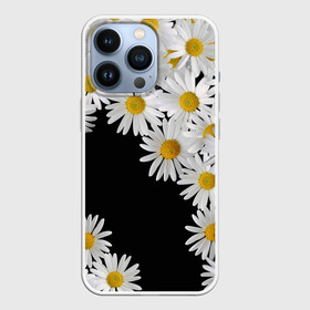 Чехол для iPhone 13 Pro с принтом Ромашковая россыпь в Санкт-Петербурге,  |  | flowers | spring | summer | букет | бутоны | весна | жара | лепестки | летний | лето | листья | март | ночь | паттерн | поле | поляна | природа | растение | ромашка | ромашки | ромашковое | сад | солнце | узоры