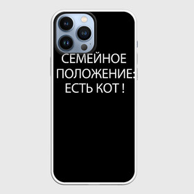Чехол для iPhone 13 Pro Max с принтом Есть кот в Санкт-Петербурге,  |  | Тематика изображения на принте: да | есть кот | замуж | кот | котейка | котик | котэ | мем | мяу | настроение | не хочу | нет | пора жениться | прикол | свадьба | сватовство | семейное положение | хочу
