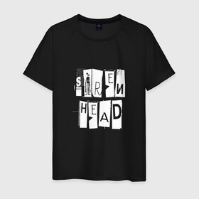 Мужская футболка хлопок с принтом Siren Head в Санкт-Петербурге, 100% хлопок | прямой крой, круглый вырез горловины, длина до линии бедер, слегка спущенное плечо. | scp | siren head | игра | монстр | персонаж | сиреноголовый | чудовище