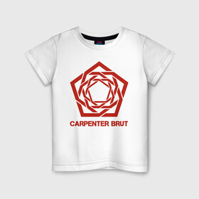 Детская футболка хлопок с принтом Carpenter Brut в Санкт-Петербурге, 100% хлопок | круглый вырез горловины, полуприлегающий силуэт, длина до линии бедер | carpenter brut | futuresynth | outrun | retrowave | synthwave | ретровейв | синтвейв | синтивейв