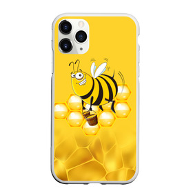 Чехол для iPhone 11 Pro матовый с принтом Лето. Пчелы. Мед в Санкт-Петербурге, Силикон |  | 
