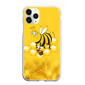Чехол для iPhone 11 Pro Max матовый с принтом Лето. Пчелы. Мед в Санкт-Петербурге, Силикон |  | лето | мед | насекомые | пчела | соты | улей