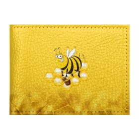 Обложка для студенческого билета с принтом Лето. Пчелы. Мед в Санкт-Петербурге, натуральная кожа | Размер: 11*8 см; Печать на всей внешней стороне | лето | мед | насекомые | пчела | соты | улей