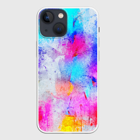 Чехол для iPhone 13 mini с принтом НЕОНОВЫЕ ПОТЕРТОСТИ в Санкт-Петербурге,  |  | abstraction | watercolor | абстракция красок | акварель | брызги красок | живопись | краска | потертость красок | размытые краски | текстуры | яркие краски