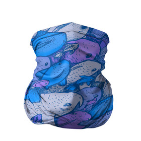 Бандана-труба 3D с принтом косяк рыб крупно рисунок в Санкт-Петербурге, 100% полиэстер, ткань с особыми свойствами — Activecool | плотность 150‒180 г/м2; хорошо тянется, но сохраняет форму | Тематика изображения на принте: арт | косяк | много | морские жители | морской | подводный мир | рисунок | рыбки | рыбы | синий | фиолетовый
