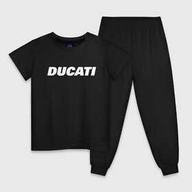 Детская пижама хлопок с принтом DUCATI в Санкт-Петербурге, 100% хлопок |  брюки и футболка прямого кроя, без карманов, на брюках мягкая резинка на поясе и по низу штанин
 | ducati | moto | дукати | мото | мотоспорт