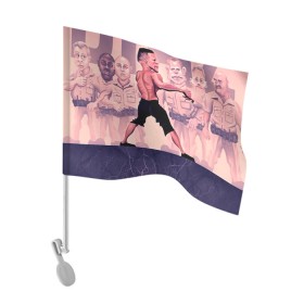 Флаг для автомобиля с принтом Нейт Диаз(Nate Diaz) в Санкт-Петербурге, 100% полиэстер | Размер: 30*21 см | арт. | бои | бокс | единоборства | мма