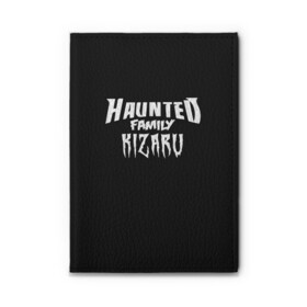 Обложка для автодокументов с принтом KIZARU HAUNTED FAMILY в Санкт-Петербурге, натуральная кожа |  размер 19,9*13 см; внутри 4 больших “конверта” для документов и один маленький отдел — туда идеально встанут права | family | haunted | kizaru | кизару | фэмили | хаунтед