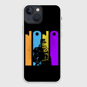 Чехол для iPhone 13 mini с принтом Дзёсукэ в логотипе JoJo в Санкт-Петербурге,  |  | anime | jojos bizarre adventure | аниме | джоджо | джотаро куджо | жожо | манга | мультик | мультфильм | невероятные приключения джоджо | персонаж