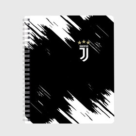 Тетрадь с принтом JUVENTUS. в Санкт-Петербурге, 100% бумага | 48 листов, плотность листов — 60 г/м2, плотность картонной обложки — 250 г/м2. Листы скреплены сбоку удобной пружинной спиралью. Уголки страниц и обложки скругленные. Цвет линий — светло-серый
 | fc | football | football club | juventus | sport | итальянский профессиональный футбольный клуб | клуб италии | спорт | уефа | униформа | фирменные цвета | фк | футбол | футбольный клуб | ювентус