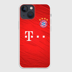 Чехол для iPhone 13 mini с принтом BAYERN MUNCHEN. в Санкт-Петербурге,  |  | fc | fc bayern munich | football | football club | sport | клуб германии | мюнхен | немецкий футбольный клуб | спорт | уефа | униформа | фирменные цвета | фк | футбол | футбольный клуб | футбольный клуб бавария