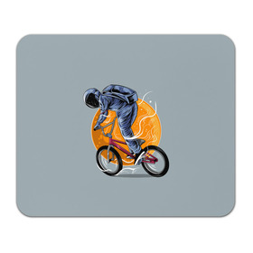 Коврик для мышки прямоугольный с принтом Космический велосипедист (Z) в Санкт-Петербурге, натуральный каучук | размер 230 х 185 мм; запечатка лицевой стороны | Тематика изображения на принте: bicycle | bicyclist | bike | biker | bmx | cycle | galaxy | moon | rider | space | stars | байкер | бмх | вело | велогонщик | велосепедист | велосипед | велоспорт | гонщик | космос | луна