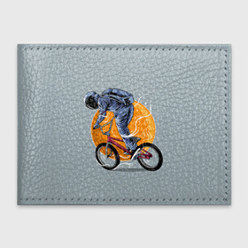 Обложка для студенческого билета с принтом Космический велосипедист (Z) в Санкт-Петербурге, натуральная кожа | Размер: 11*8 см; Печать на всей внешней стороне | Тематика изображения на принте: bicycle | bicyclist | bike | biker | bmx | cycle | galaxy | moon | rider | space | stars | байкер | бмх | вело | велогонщик | велосепедист | велосипед | велоспорт | гонщик | космос | луна