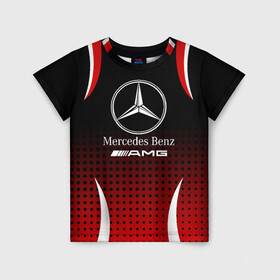 Детская футболка 3D с принтом Mercedes-Benz в Санкт-Петербурге, 100% гипоаллергенный полиэфир | прямой крой, круглый вырез горловины, длина до линии бедер, чуть спущенное плечо, ткань немного тянется | Тематика изображения на принте: amg | mercedes | mercedes значок | mercedes лого | mercedes марка | амг | бенц | лого автомобиля | логотип мерседес | мерин | мерс | мерседес | мерседес бенз | мерседес лого | мерседес эмблема
