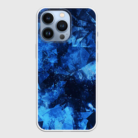 Чехол для iPhone 13 Pro с принтом Blue Abstraction в Санкт-Петербурге,  |  | abstraction | blue | geometry | stripes | texture | абстракция | геометрия | осколки | синий | стекло | текстура | узоры