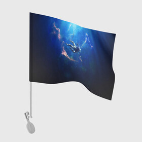 Флаг для автомобиля с принтом ПАДЕНИЕ В БЕЗДНУ(S) в Санкт-Петербурге, 100% полиэстер | Размер: 30*21 см | cosmonavt | galaxy | nasa | nebula | space | star | абстракция | астронавт | вселенная | галактика | звезда | звезды | космический | космонавт | наса | планеты | скафандр