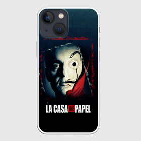 Чехол для iPhone 13 mini с принтом Бумажный дом в Санкт-Петербурге,  |  | la casa de papel | бумажный дом | маски | профессор | сальватор дали