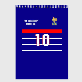 Скетчбук с принтом Форма Франции (Zidane) в Санкт-Петербурге, 100% бумага
 | 48 листов, плотность листов — 100 г/м2, плотность картонной обложки — 250 г/м2. Листы скреплены сверху удобной пружинной спиралью | zidane | зидан | зизу | зинедин зидан | легенда франции | номер 10 | реал мадрид | ретро форма | сборная франции | тренер реала | фильм такси | футболка из фильма такси | чемпионат мира 1998 | чемпионы мира