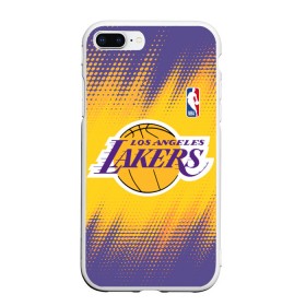 Чехол для iPhone 7Plus/8 Plus матовый с принтом Los Angeles Lakers в Санкт-Петербурге, Силикон | Область печати: задняя сторона чехла, без боковых панелей | Тематика изображения на принте: basketball | game | lakers | los angeles | los angeles lakers | nba | sport | баскетбол | игра | лейкерс | лос анджелес | лос анджелес лейкерс | нба | спорт