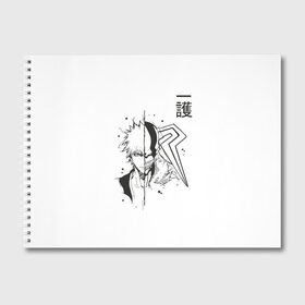 Альбом для рисования с принтом Блич в Санкт-Петербурге, 100% бумага
 | матовая бумага, плотность 200 мг. | bleach | demon | japan | mask | аниме | блич | демон | иероглифы | итиго | ичиго | кон | куросаги | куросаки | маска | ниндзя | рукия | самурай | синигами | стиль | сюмпо | шинигами | япония | японский